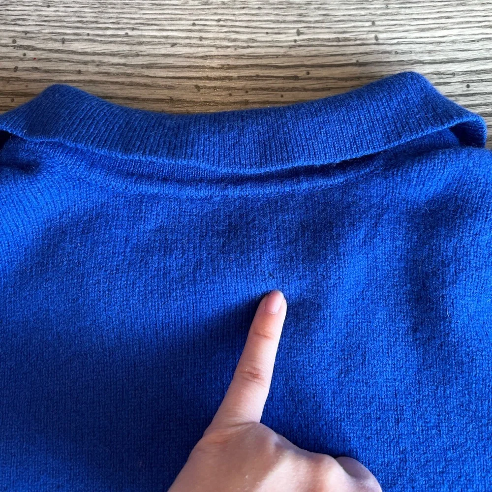 Polo by Ralph Lauren Vintage Men’s Collared Sweater 100% Lambs Wool XXL Blue